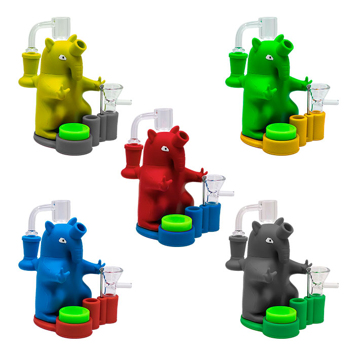 Blue Elephant 6 Inches Silicon Bong Dab Rigs