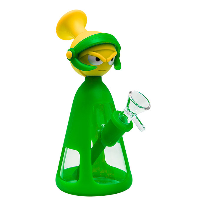Green Marvin the Martian 7 Inches Silicone Bong