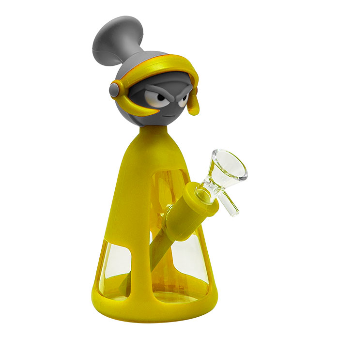 Yellow Marvin the Martian 7 Inches Silicone Bong