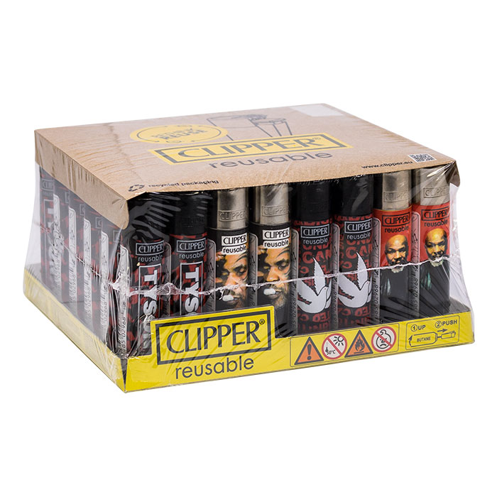 Clipper Mike Tyson Smoking Lighter Display Of 48