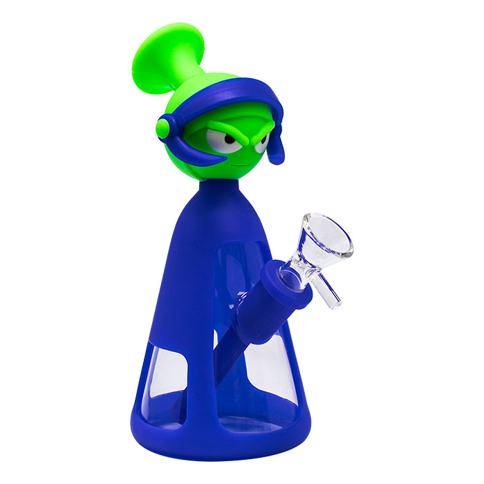 Blue Marvin the Martian 7 Inches Silicone Bong