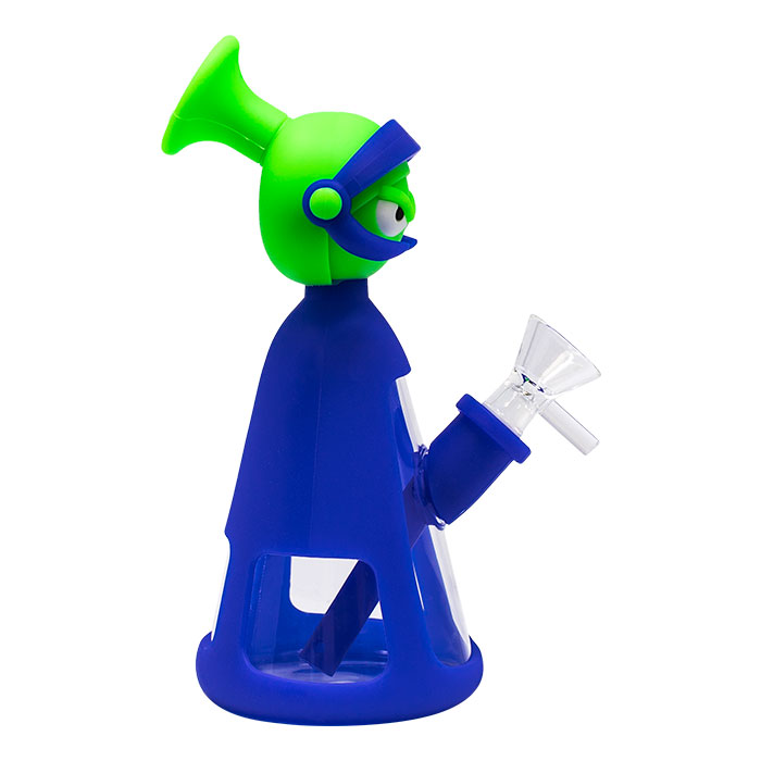 Blue Marvin the Martian 7 Inches Silicone Bong