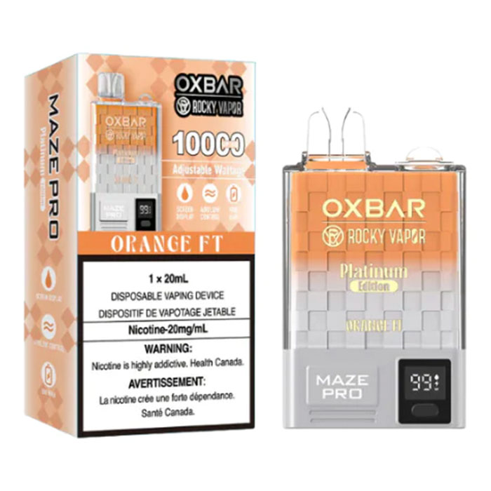 Orange FT - Oxbar Maze Pro 10000 Puffs Digital Disposable Vape Ct 5