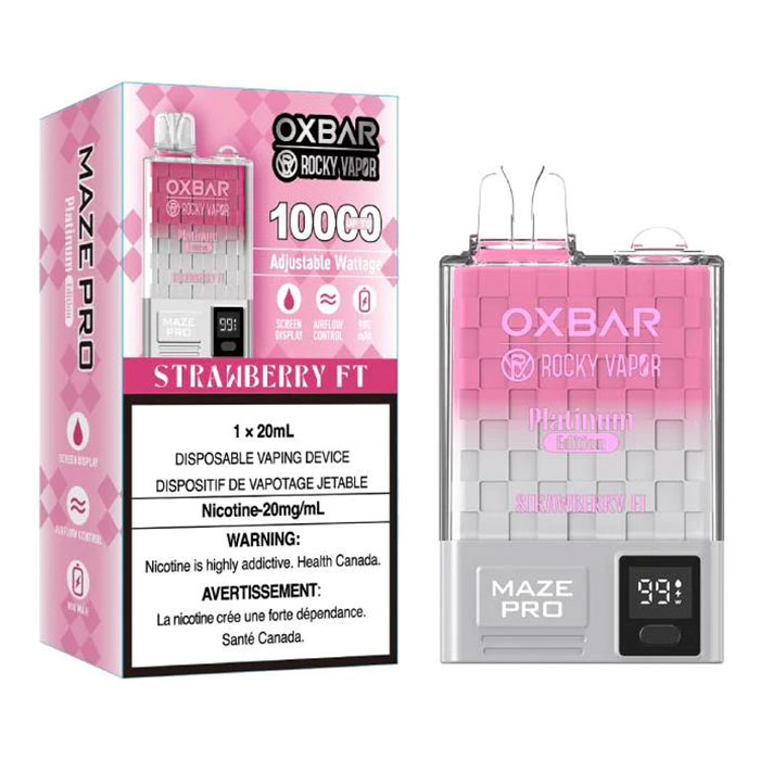 Strawberry FT - Oxbar Maze Pro 10000 Puffs Digital Disposable Vape Ct 5