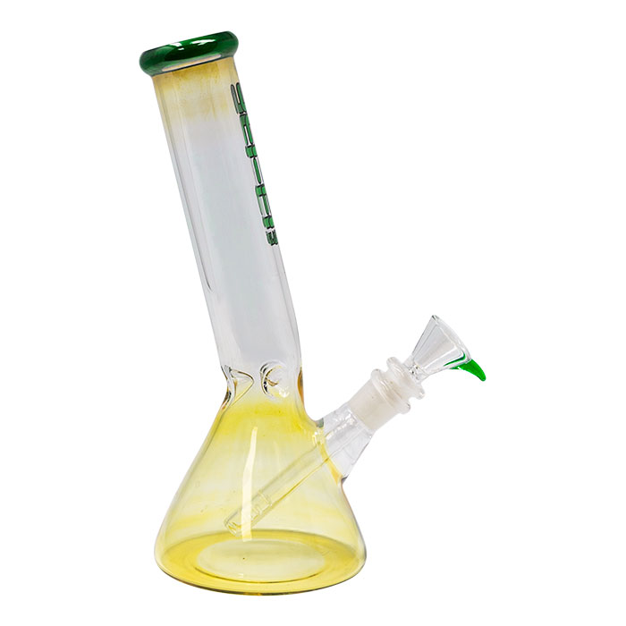 Green Sci Fi Color Changing 10 Inches Glass Bong