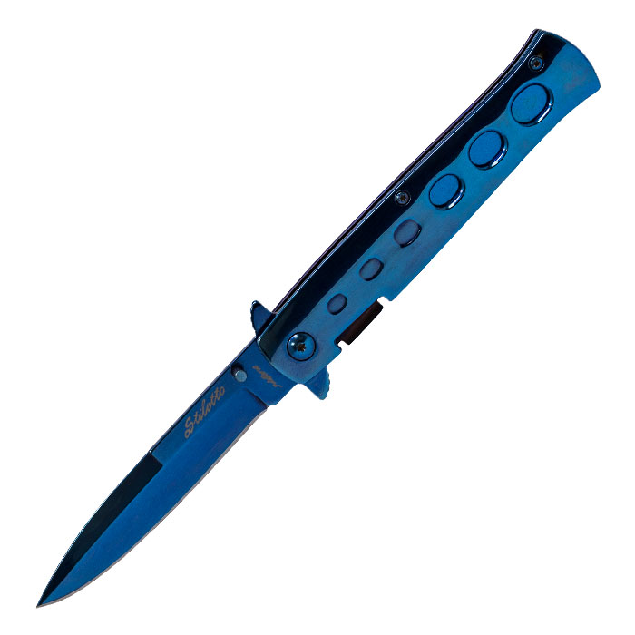 Blue Foldable Pocket Knife 