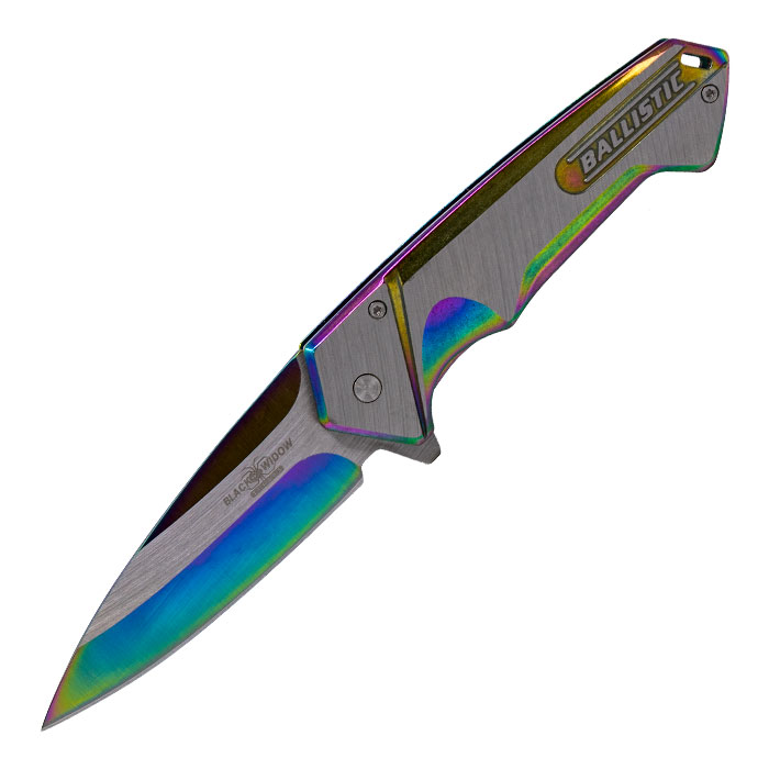 Ballistic Classic Rainbow Foldable Pocket Knife by Black Widow