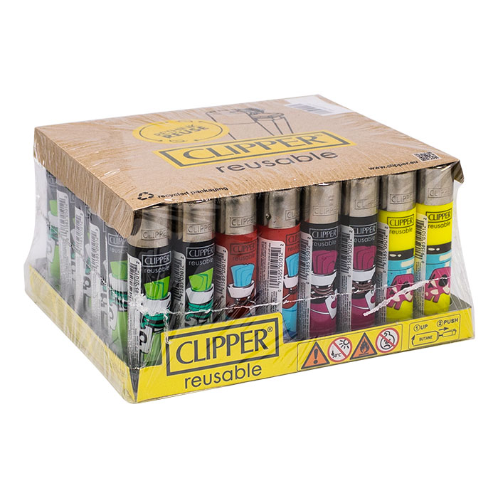 Clipper Game Tricks Lighters Display Of 48