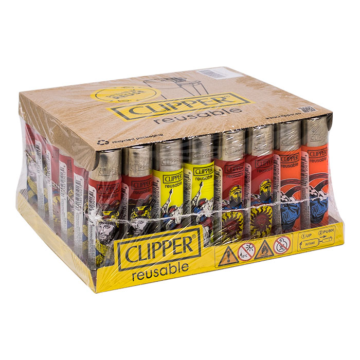 Clipper Mytological Tattoo Lighters Display Of 48