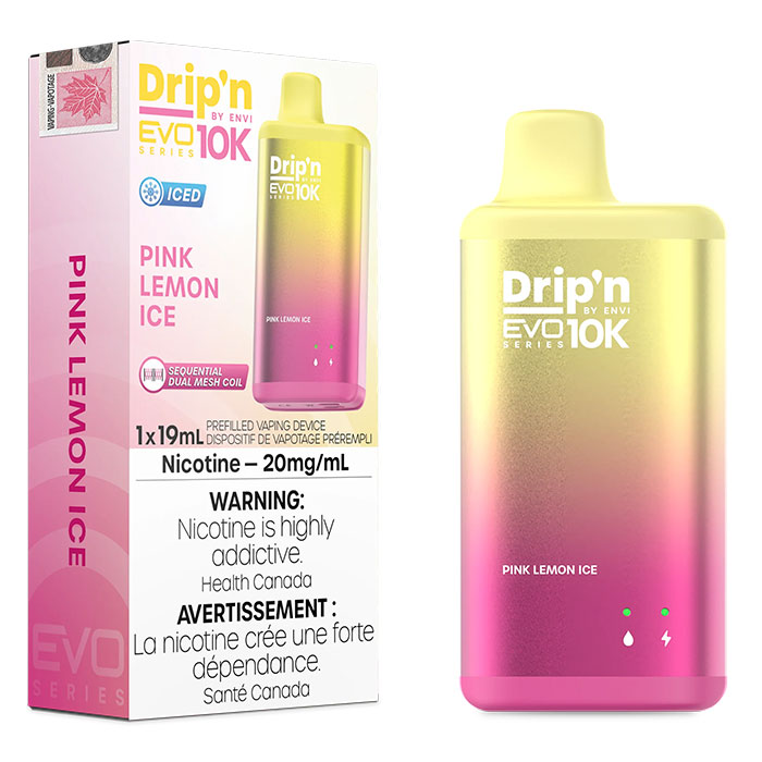 Pink Lemon Ice - Drip'n Evo Series 10000 Puffs Disposable Vape Ct 5
