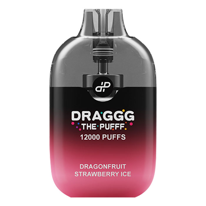 🍓Dragon Fruit Strawberry Ice 12000 Puffs Disposable Vape By Draggg The Pufff Ct-10