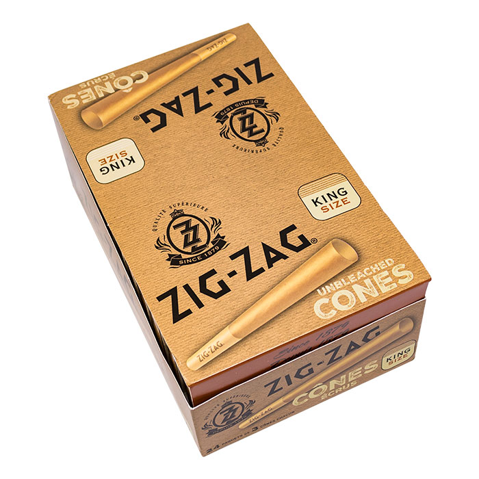 Zig Zag Unbleached King Size Cones Ct 24