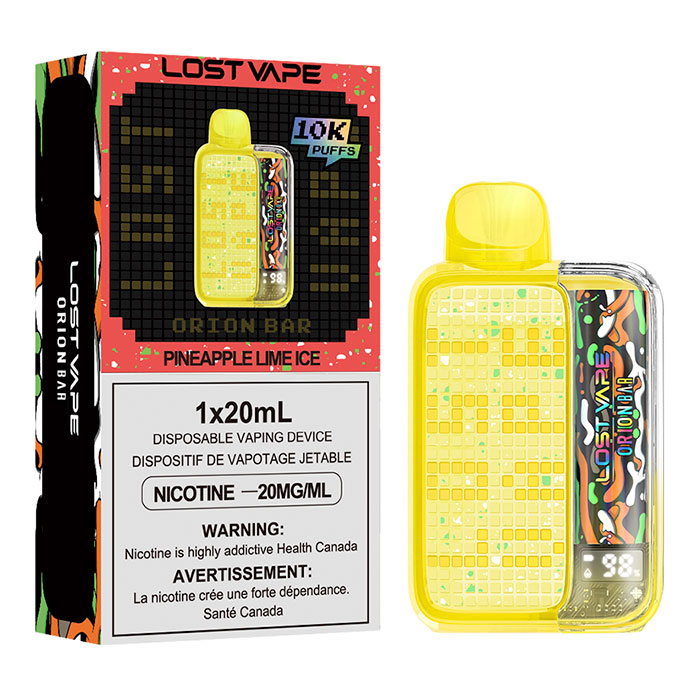 Pineapple Lime Ice 10000 Puffs Lost Vape Orion Bar Disposable Vape Ct 5
