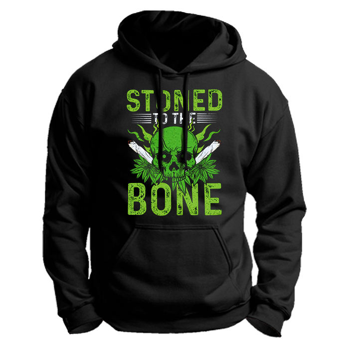 Stoned to the Bone Black Unisex Hoodie