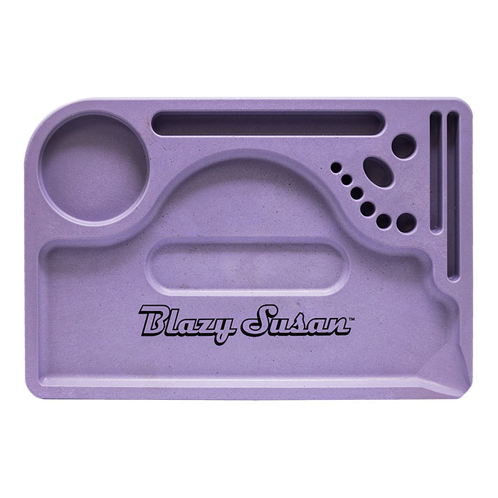 Purple Blazy Susan Hemp Plastic Rolling Tray