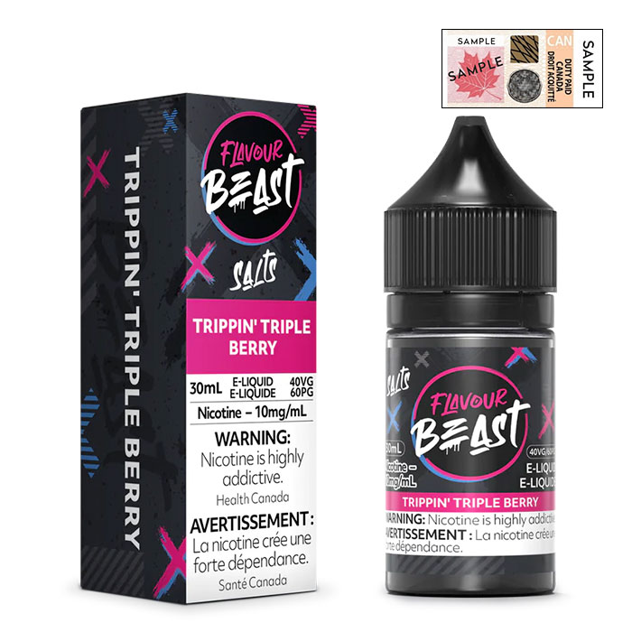 Trippin Triple Berry 20mg-mL Flavour Beast 30mL E-Juice