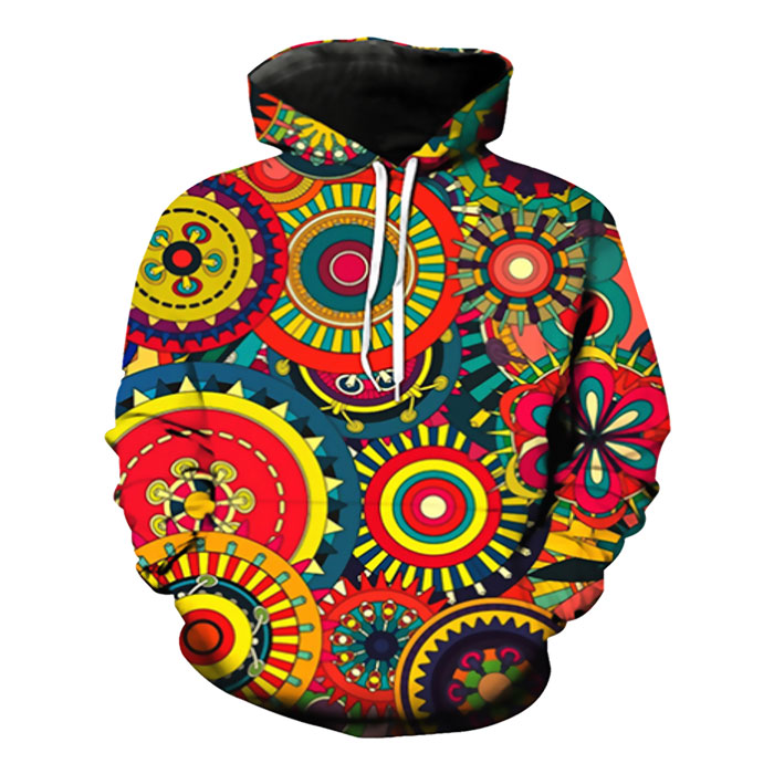 Abstract Colorful Geometry Pattern Unisex Hoodie