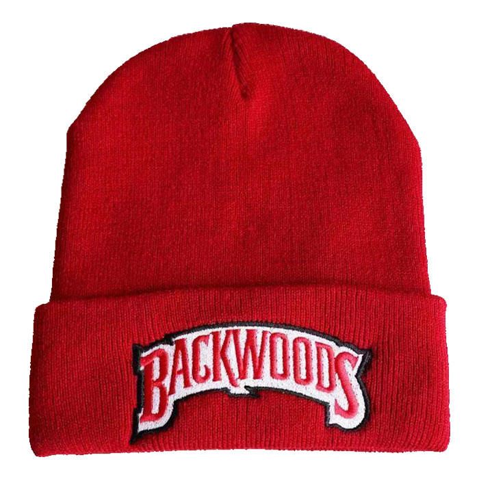  Red Backwoods Knit Cuffed Toque