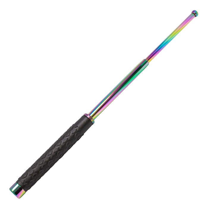 Black and Rainbow Expandable 20 Inches Baton