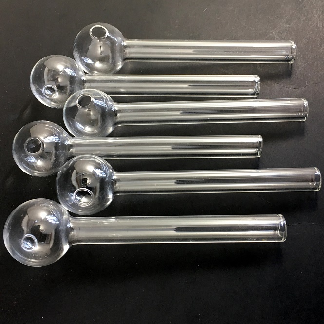 Clear Oil Glass Bubble Pipe 4 Inches Box of 500
