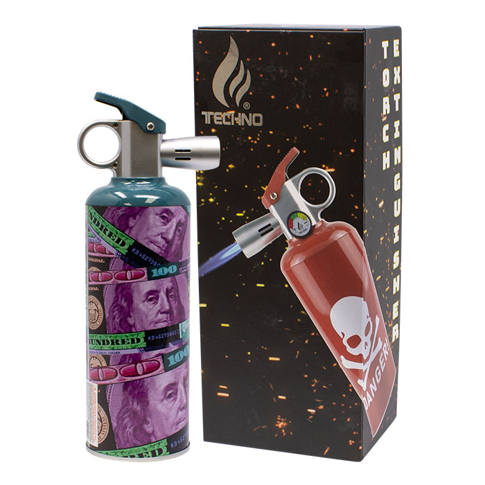 Dollar Bills Fire Extinguisher Torch Lighter by Techno