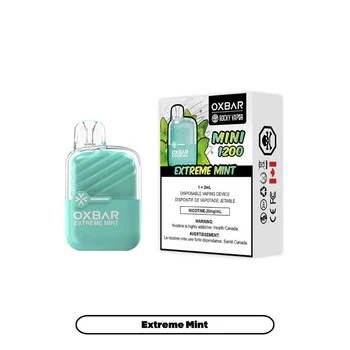 Extreme Mint - B.C. Compliance Rocky Vapor Oxbar Mini 1200 Puffs Disposable Vape Ct-5