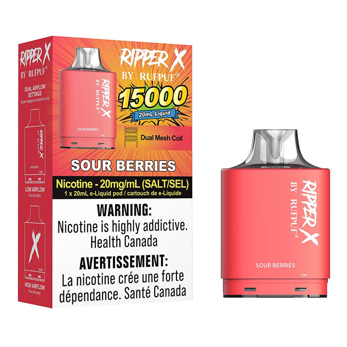 Sour Berries Ripper X 15000 Puffs Pod Ct 5