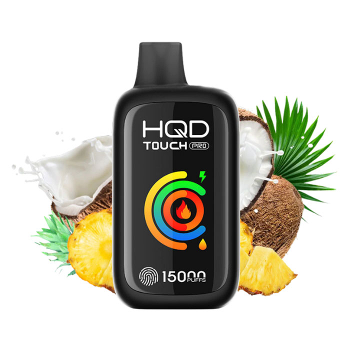 Caribbean White HQD Touch Pro 15000 Puffs Disposable Vape 3ct