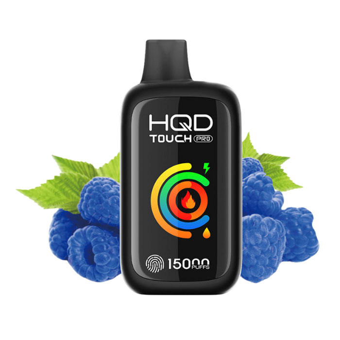 Blue Raspberry HQD Touch Pro 15000 Puffs Disposable Vape 3ct