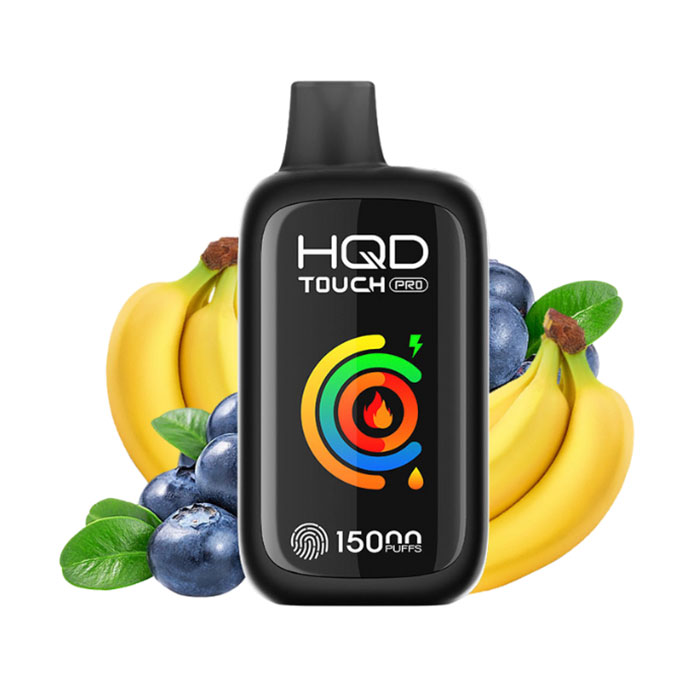 Blueberry Banana HQD Touch Pro 15000 Puffs Disposable Vape 3ct