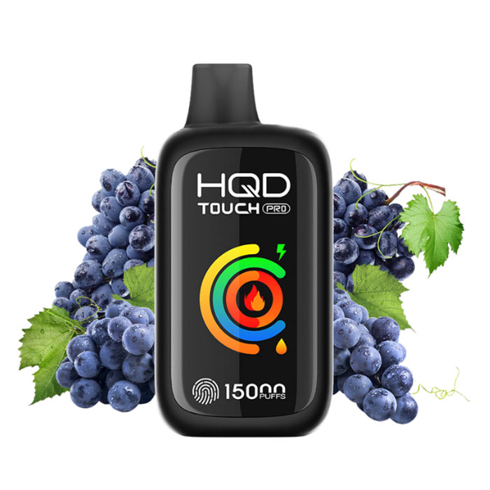 Grapes HQD Touch Pro 15000 Puffs Disposable Vape 3ct