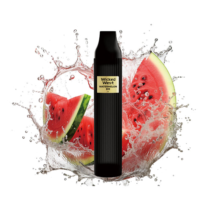 BC compliant device-Watermelon Ice Wicked West Pillar 2500 Puffs Disposable Vape 5ct