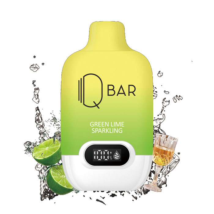 Green Lime Sparkling-BC Compliance QBAR Upto 10000 Puffs Digital Disposable Vape Ct 10