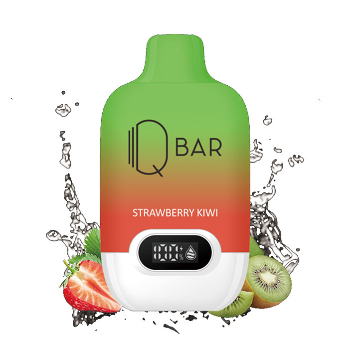 Strawberry Kiwi-BC Compliance QBAR Upto 10000 Puffs Digital Disposable Vape Ct 10