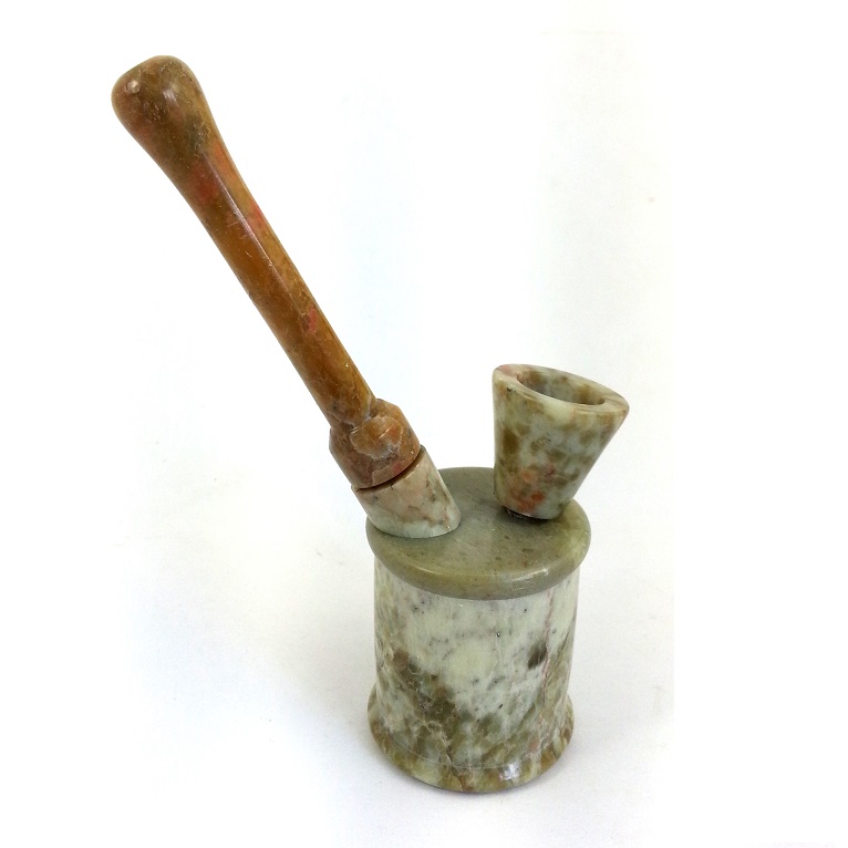 Hand Made Stone Water pipe With Wooden Pipe