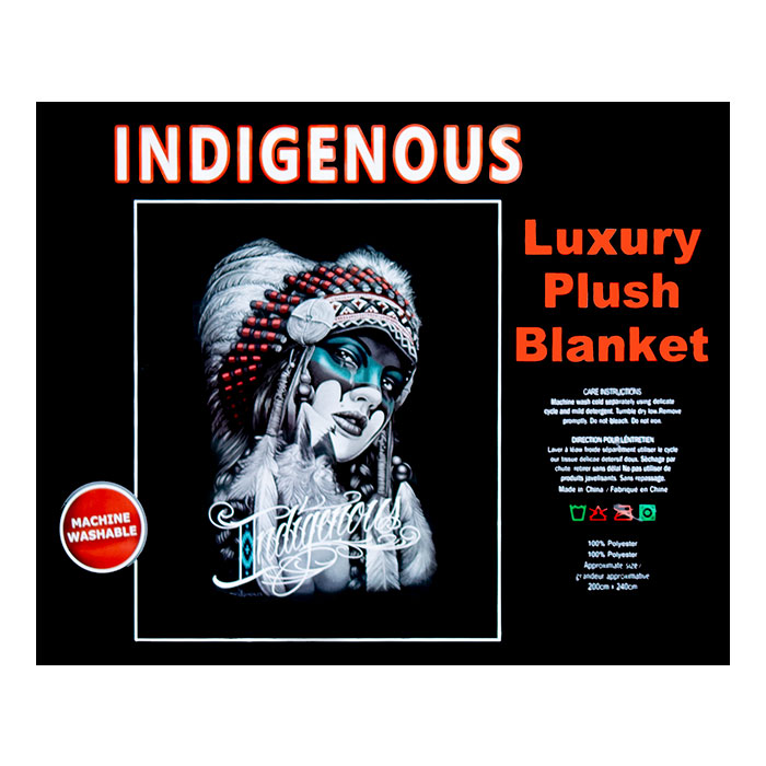 Indigenous Queen Size Plush Blanket