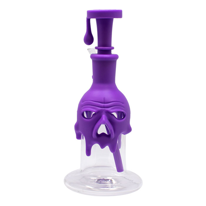 Purple Woodpecker 8 Inches Silicone Bong