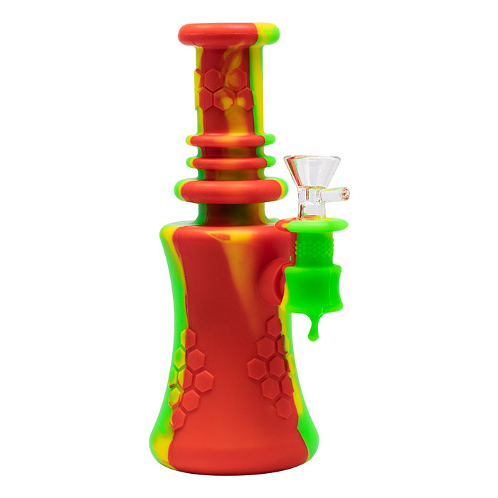 Green Classic Honey Drop 8 Inches Silicone Bong 