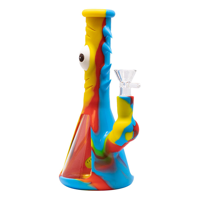 Red Silicone One Eye Monster 9 Inches Bong