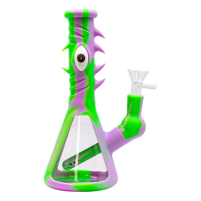 Purple Silicone One Eye Monster 9 Inches Bong