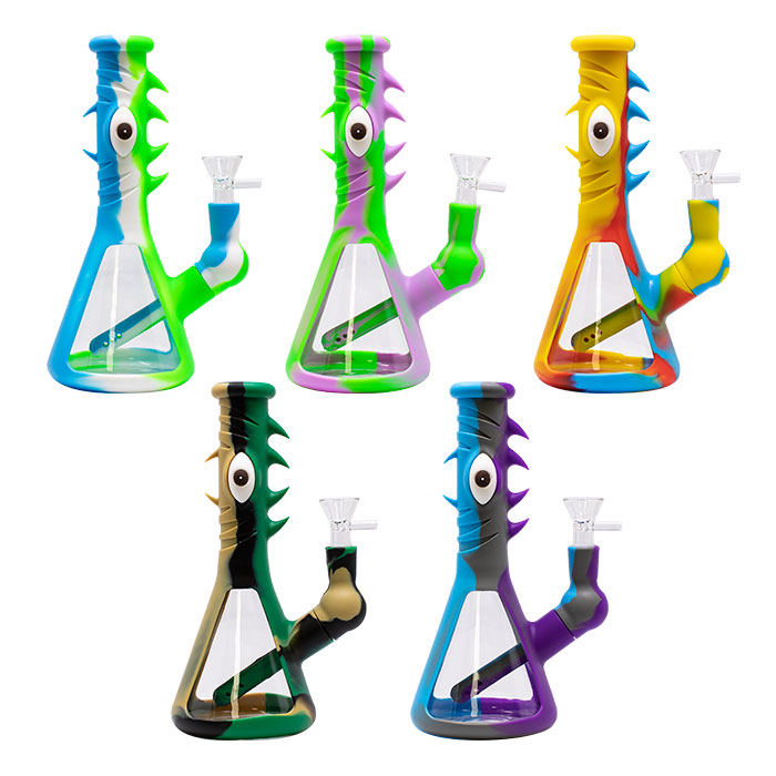 Purple Silicone One Eye Monster 9 Inches Bong