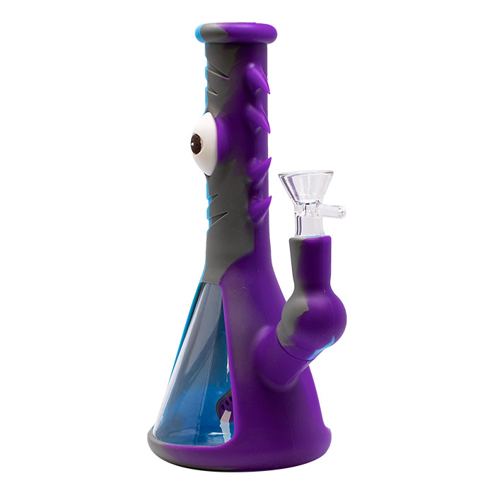 Blue Silicone One Eye Monster 9 Inches Bong