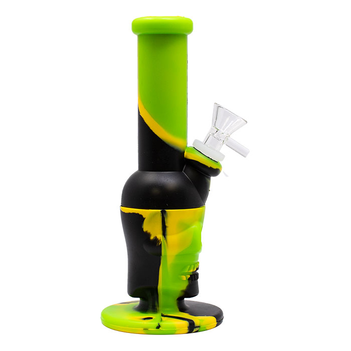 Black Skull Silicone 8 Inches Bong 