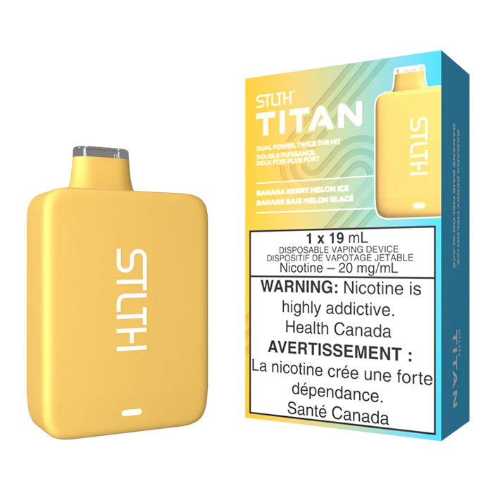 (Stamped) Banana Berry Melon Ice Stlth Titan 10000 Puffs Disposable Vape Ct 5