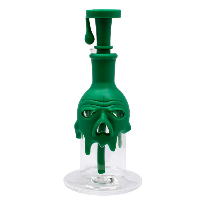 Green Woodpecker 8 Inches Silicone Bong