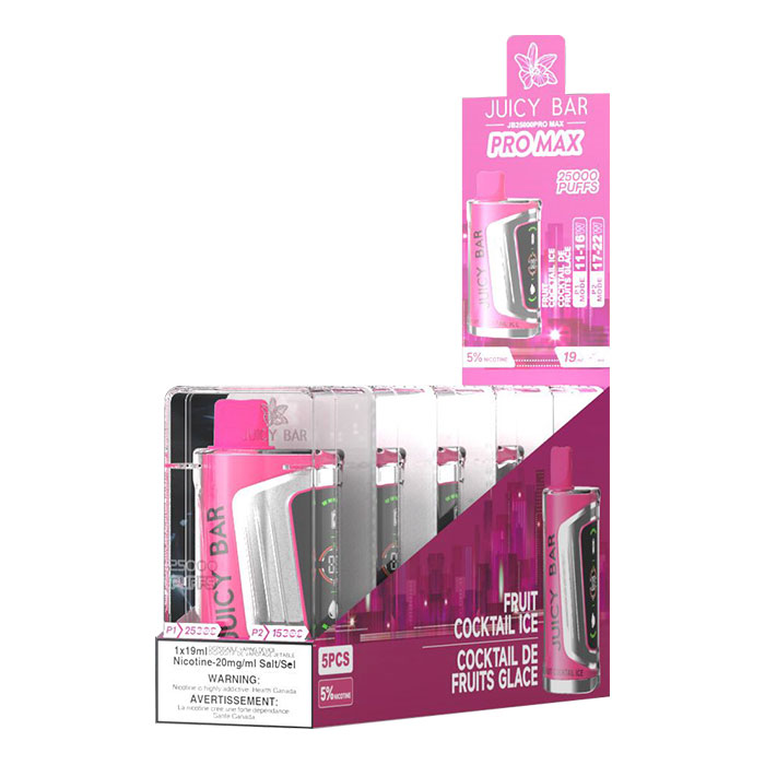 Fruit Cocktail Ice Juicy Bar Pro Max 25000 Puffs Disposable Vape Ct 5