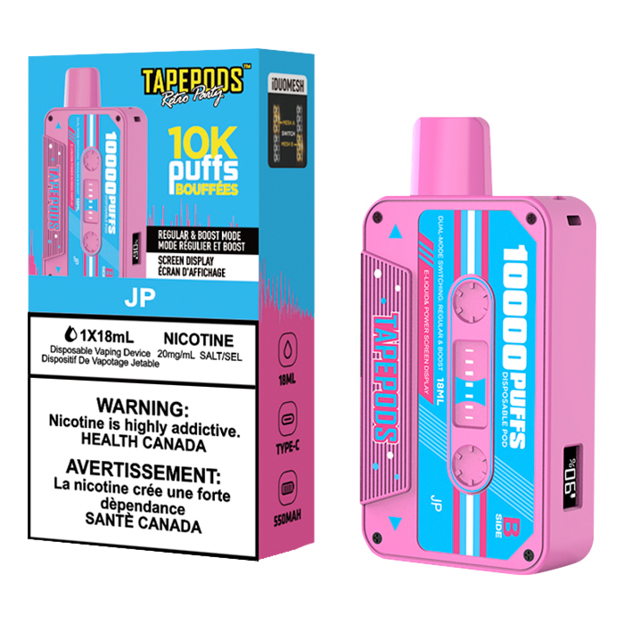 Juicy Peach  Tapepods 10000 Puffs Disposable Vape Ct-10