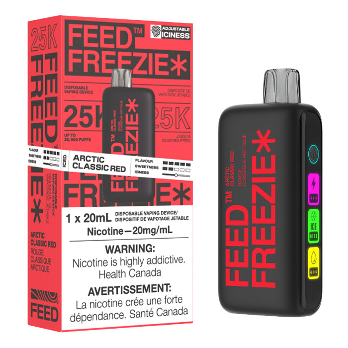 Arctic Classic Red Feed Freezie 25000 Puffs Disposable Vape Ct 3