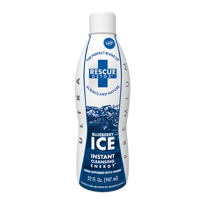 blueberry Ice Instant Cleansing Rescue Detox 32oz ICE Drink