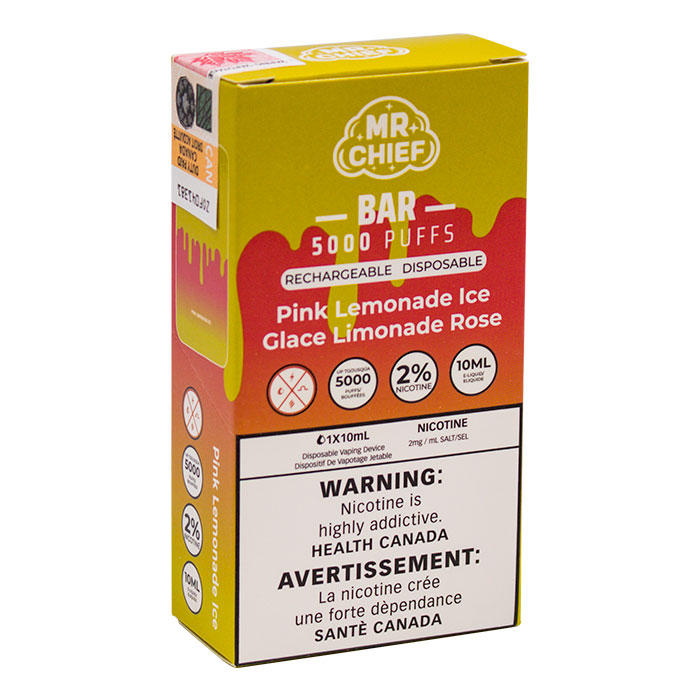 MR Chief Bar Pink Lemonade Ice 5000 Puffs Disposable Vape Ct-10